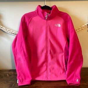 North face fleece two toned Pink women’s jacket size XL